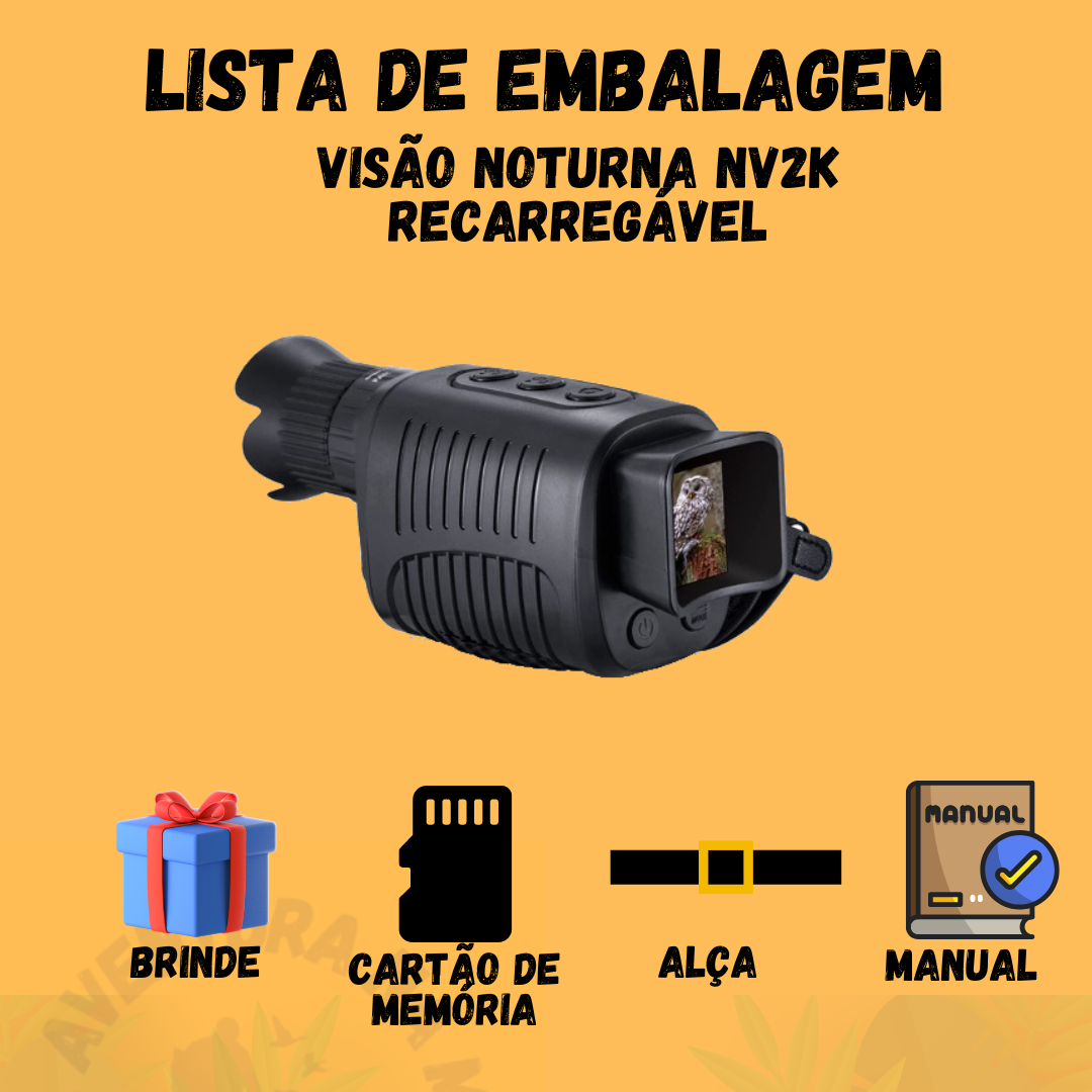 Visão Noturna NV2K Recarregável