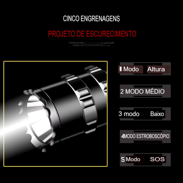 Lanterna Recarregável LED L2 Modelo 074 - Image 2